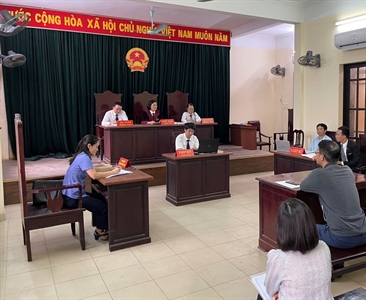 Viện KSND huyện Đan Phượng phối hợp với Tòa án cùng cấp tổ chức phiên tòa...